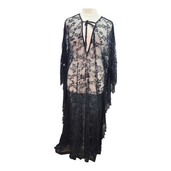 Unbranded Other - Lace Maxi Cover-Up Women Boho Sheer Batwing Sleeve Fringe Kimono Sexy Festival C